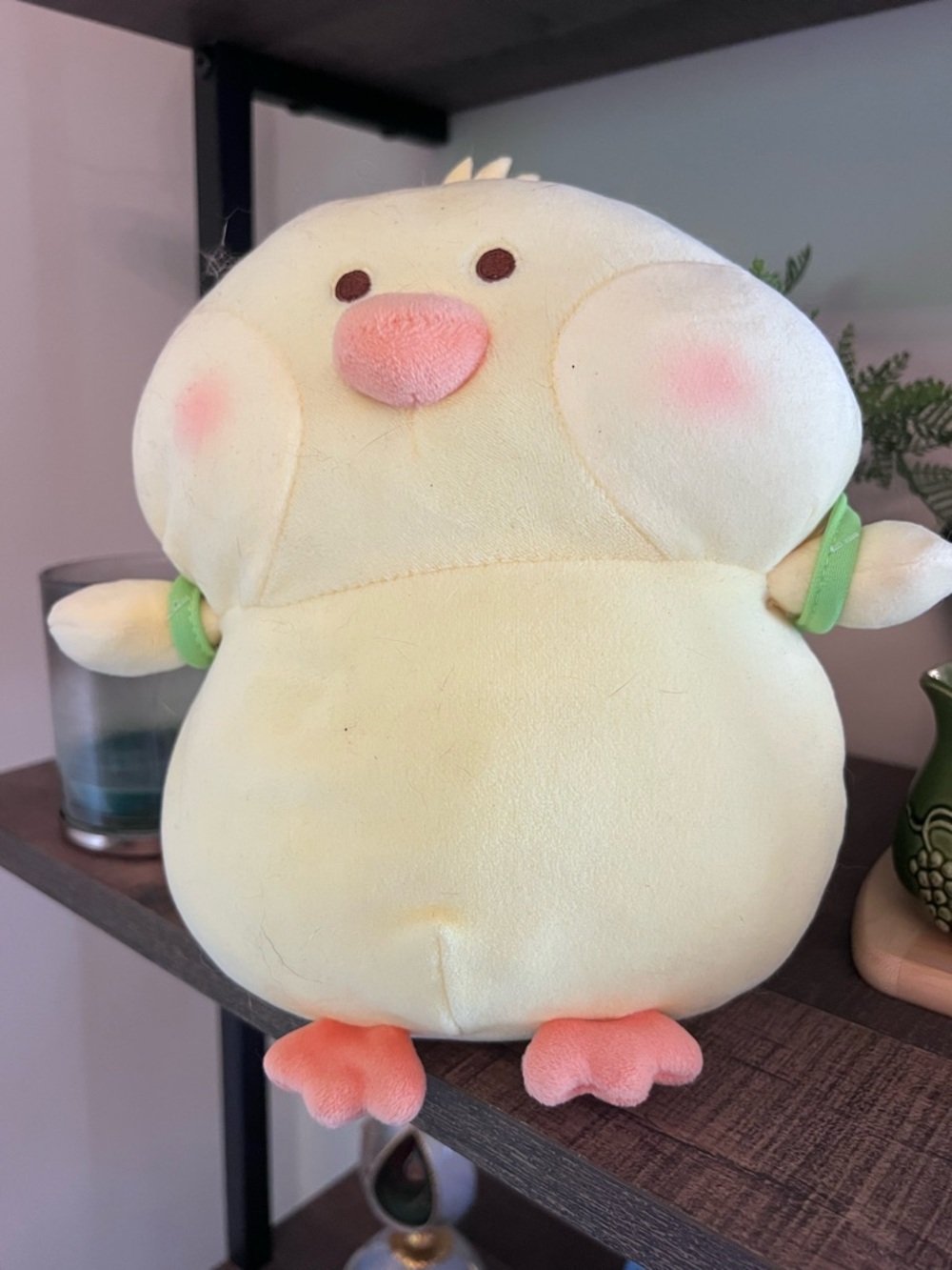 Miniso BIBI Chicken Series Travel Plush Toy (Frog Backpack)
